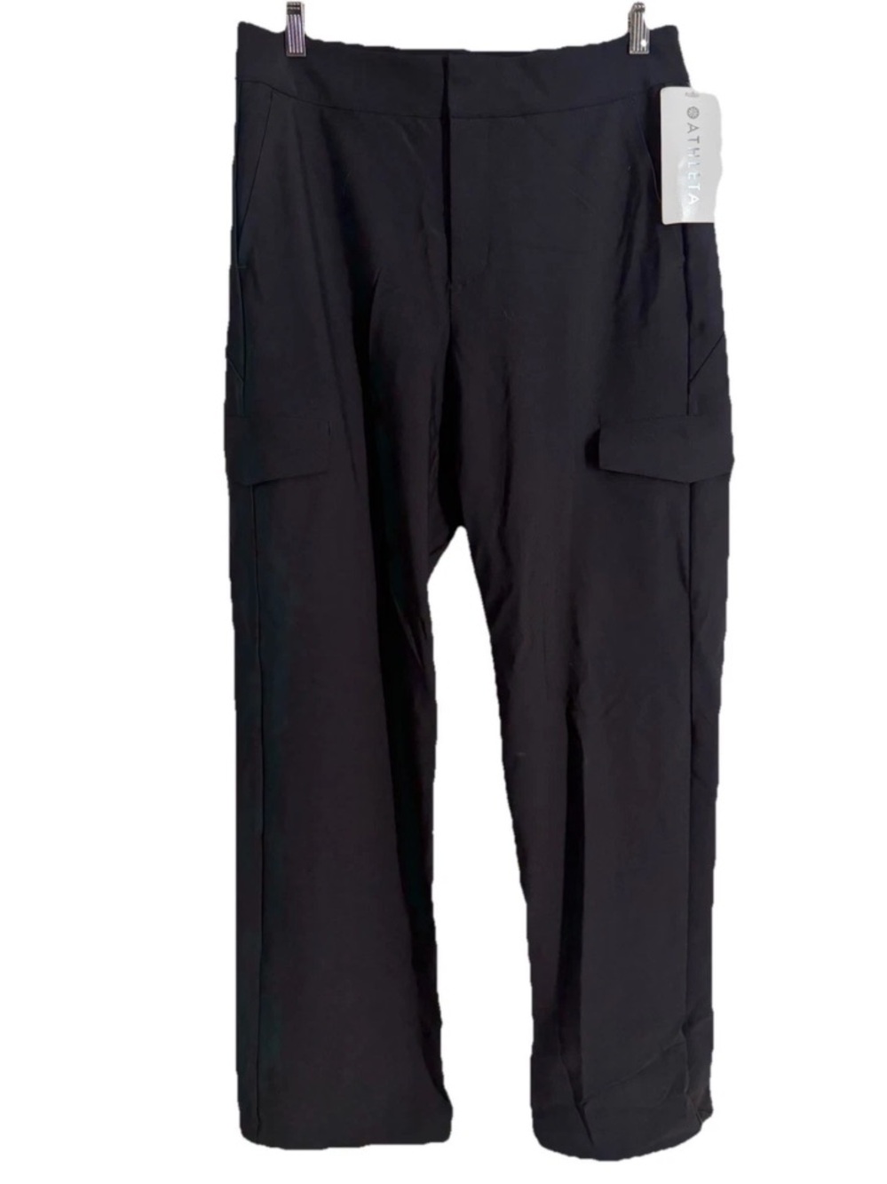NWT ATHLETA Stellar Cargo Pant Black Stretch Work Travel Pants SZ 8 #511139 - Picture 10 of 13